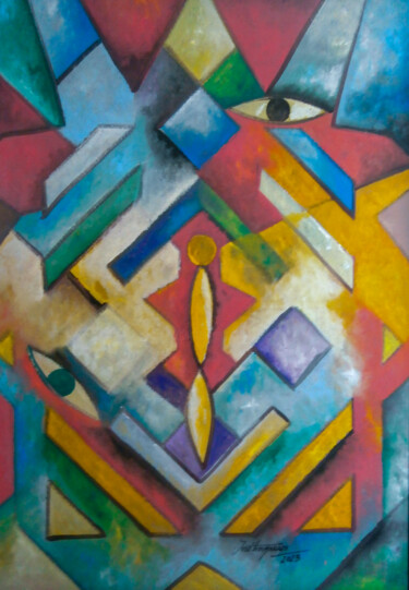 Painting titled "Abstrato expression…" by Antonio Guimaraes, Original Artwork, Acrylic