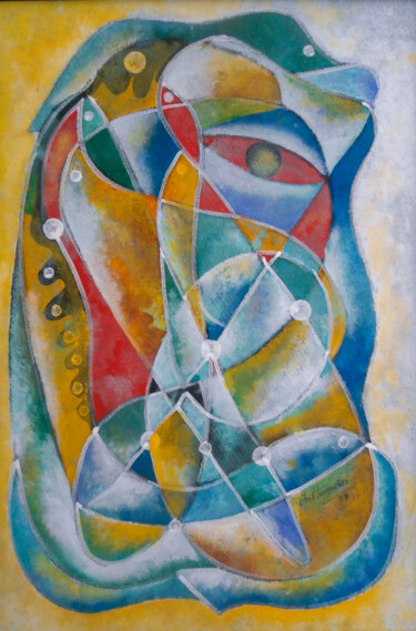 Malerei mit dem Titel "Abstrato expression…" von Antonio Guimaraes, Original-Kunstwerk, Acryl