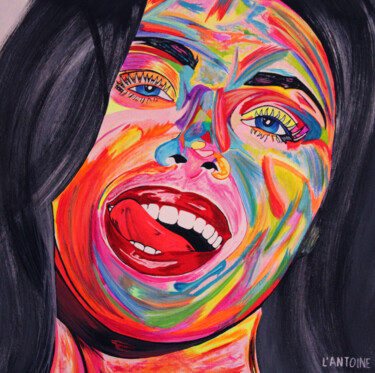 Malerei mit dem Titel "Face III" von Antonio Inacio, Original-Kunstwerk, Acryl