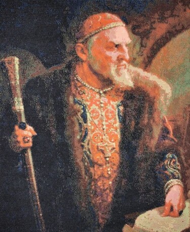 Painting titled "Ivan the terrible" by Antonio Kudlapyi, Original Artwork, Mosaic