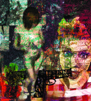 Digitale Kunst getiteld "Free spot violence" door Antonio Lori, Origineel Kunstwerk, Digitaal Schilderwerk