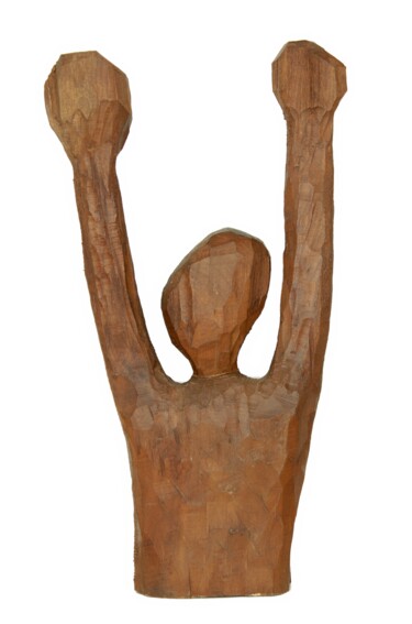 Sculpture intitulée "Campeón" par Antonio Martinez Ruiz, Œuvre d'art originale, Bois