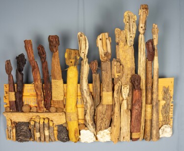 Sculptuur getiteld "Villaricos" door Antonio Martinez Ruiz, Origineel Kunstwerk, Hout