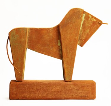 Sculpture intitulée "TORO JOROBA" par Antonio Martinez Ruiz, Œuvre d'art originale, Bois