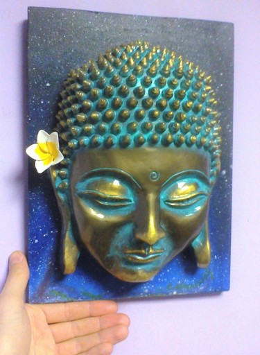 雕塑 标题为“Buddha religious wa…” 由Antonio Mayer, 原创艺术品, 石膏