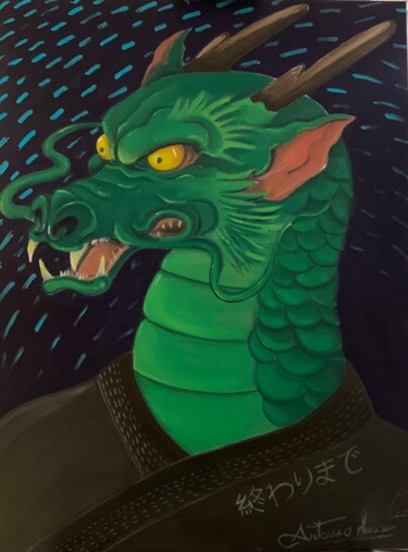 Malarstwo zatytułowany „The bjj dragon” autorstwa Antonio Mosca, Oryginalna praca, Olej