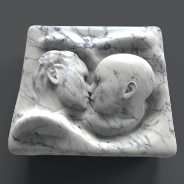 Arte digitale intitolato "Il Bacio - Virtuale…" da Antonio Rafanelli, Opera d'arte originale, Modellazione 3D