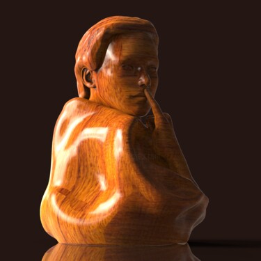 Arte digitale intitolato "Pensiero - Antonio…" da Antonio Rafanelli, Opera d'arte originale, Modellazione 3D