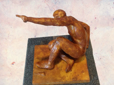 Sculpture intitulée "alla-esta-mi-camino…" par Antonio Rodriguez Medrano Romo, Œuvre d'art originale, Métaux