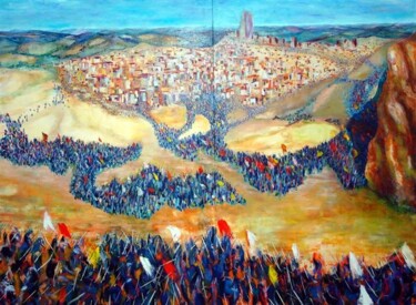 Peinture intitulée "Batalha de Montemor…" par Antonio Roque, Œuvre d'art originale
