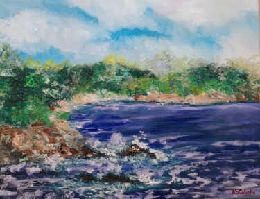 Pintura intitulada "Marina costeras" por Antonio Sánchez Cabello, Obras de arte originais, Óleo