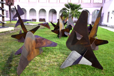 Sculpture titled "Elementos em Fragme…" by Antonio Spinosa, Original Artwork, Metals