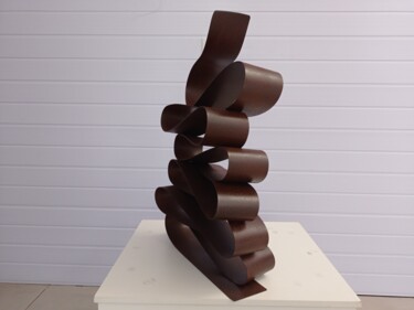 Sculpture intitulée "Dobra Espaço Tempo…" par Antonio Spinosa, Œuvre d'art originale, Métaux
