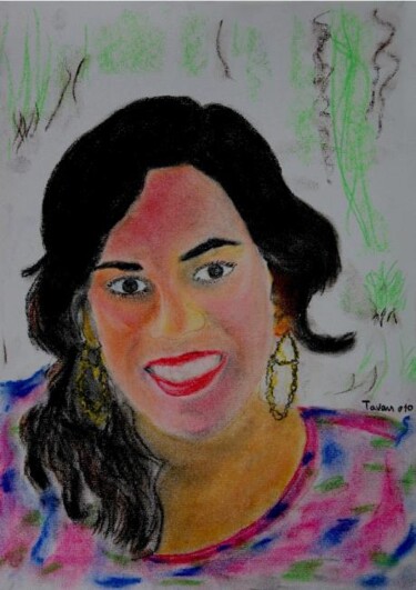 Painting titled "Retrato de Ana Rita" by Antonio Tavares, Original Artwork