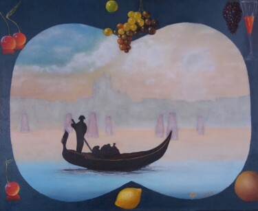 Pittura intitolato "Venezia" da Antonio Visciano, Opera d'arte originale, Olio