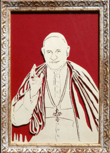 Design titled "Papa-Giovanni-XXIII" by Zaglio, Original Artwork, Wood