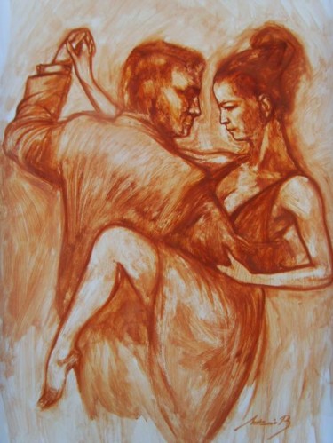 Pittura intitolato "tango" da Antonio Benfenati, Opera d'arte originale