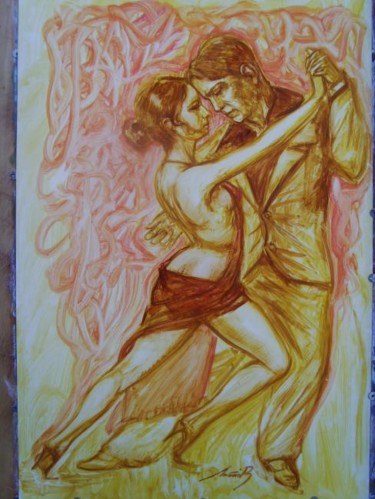 Pittura intitolato "tango" da Antonio Benfenati, Opera d'arte originale