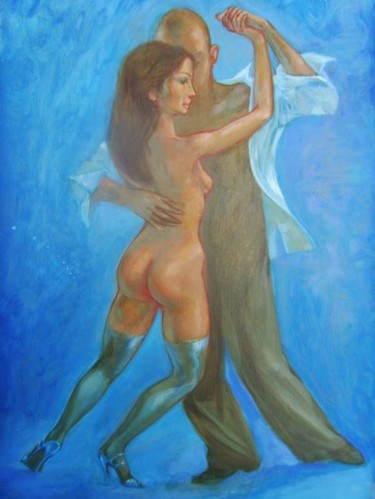 Pittura intitolato "tango-tango al crep…" da Antonio Benfenati, Opera d'arte originale