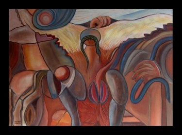 Pintura intitulada "Paragem para Julgam…" por António Capella, Obras de arte originais