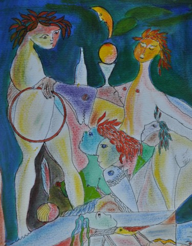 Pintura intitulada "Mundus I" por António Capella, Obras de arte originais, Outro