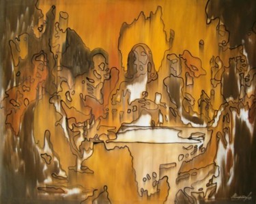 Pintura intitulada "Ceia de cristo" por Antonio Guimaraes Santos, Obras de arte originais