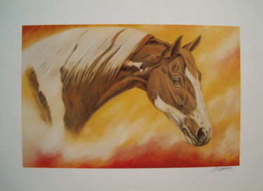 Artes digitais intitulada "Cabeça de cavalo" por Antonio Guimaraes Santos, Obras de arte originais