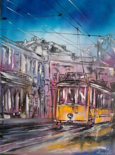 Pintura intitulada "Lisboa" por Antonio Guimaraes Santos, Obras de arte originais