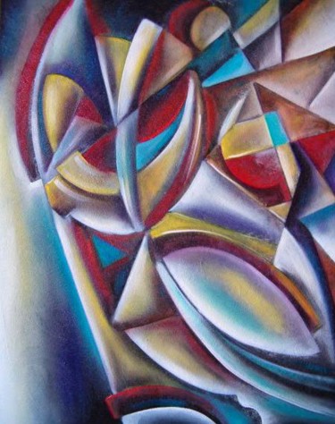 Pintura titulada "Abstracto" por Antonio Guimaraes Santos, Obra de arte original