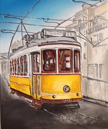 Pintura intitulada "Lisboa" por Antonio Guimaraes Santos, Obras de arte originais