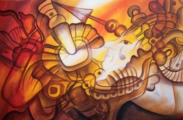 Pintura intitulada "Complexidades" por Antonio Guimaraes Santos, Obras de arte originais
