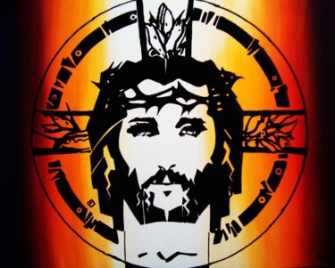 Pintura intitulada "Cristo o redentor" por Antonio Guimaraes Santos, Obras de arte originais