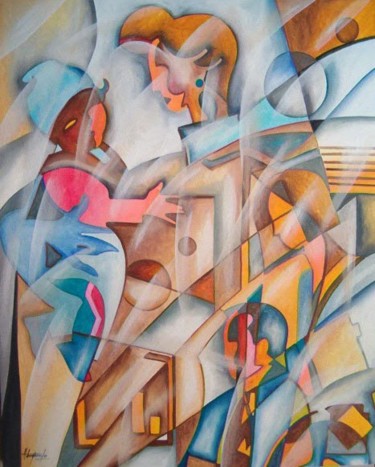 Pintura intitulada "Ser Mãe" por Antonio Guimaraes Santos, Obras de arte originais