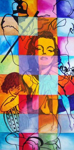 Pintura intitulada "Homenagem à mulher" por Antonio Guimaraes Santos, Obras de arte originais, Óleo