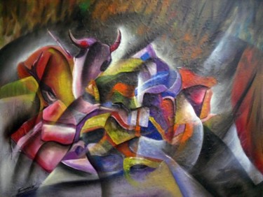 Painting titled "Complexidades da to…" by Antonio Guimaraes Santos, Original Artwork, Oil