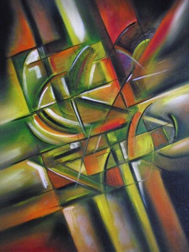 Pintura intitulada "Simetria da côr" por Antonio Guimaraes Santos, Obras de arte originais