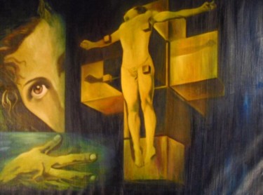 Pintura intitulada "Homenagem a Dali" por Antonio Guimaraes Santos, Obras de arte originais