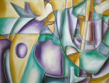 Pintura intitulada "abstracto" por Antonio Guimaraes Santos, Obras de arte originais