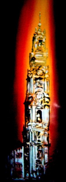Pintura intitulada "Torre dos Clérigos…" por Antonio Guimaraes Santos, Obras de arte originais