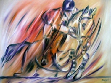 Pintura intitulada "Corrida" por Antonio Guimaraes Santos, Obras de arte originais