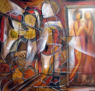 Painting titled "Vaidades" by Antonio Guimaraes Santos, Original Artwork