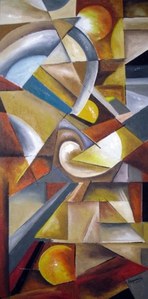 Pintura intitulada "Simetrias" por Antonio Guimaraes Santos, Obras de arte originais