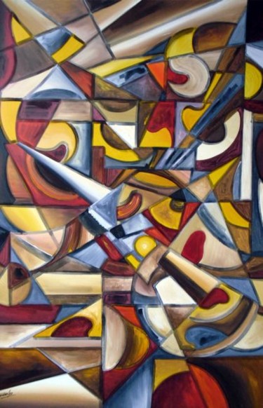 Painting titled "Fragmentos" by Antonio Guimaraes Santos, Original Artwork