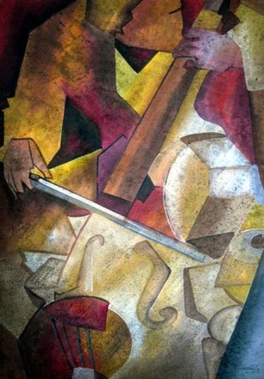 Pintura intitulada "Simfonia" por Antonio Guimaraes Santos, Obras de arte originais