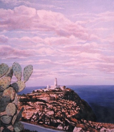 Pintura titulada "faro de formentor-m…" por Antonio Pozo, Obra de arte original