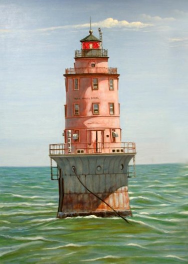 Pintura titulada "faro de Miah Maull…" por Antonio Pozo, Obra de arte original