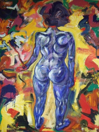 Painting titled "Celeste: ou a Mulhe…" by Antonio Santos, Original Artwork