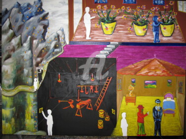 Peinture intitulée "06.jpgPluie de Pier…" par Antonio Santos, Œuvre d'art originale, Huile