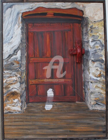 Peinture intitulée "Porta com Fecho Ute…" par Antonio Santos, Œuvre d'art originale, Acrylique