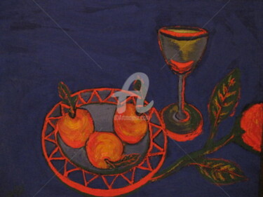 Peinture intitulée "Composição prato co…" par Antonio Santos, Œuvre d'art originale, Huile